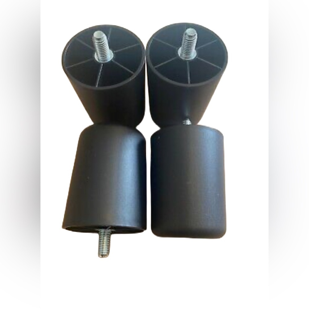 191109 x 4 Genuine IKEA Sofa Feet in Black Thread M8 Plastic Hard Feet
